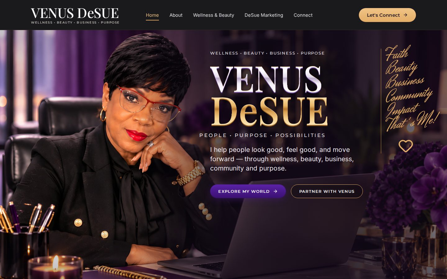Venus DeSue website