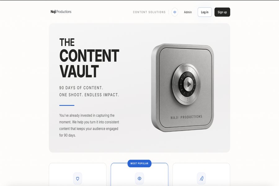 The Content Vault website